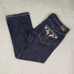 Vintage y2k antik‎ embroidered baggy jeans